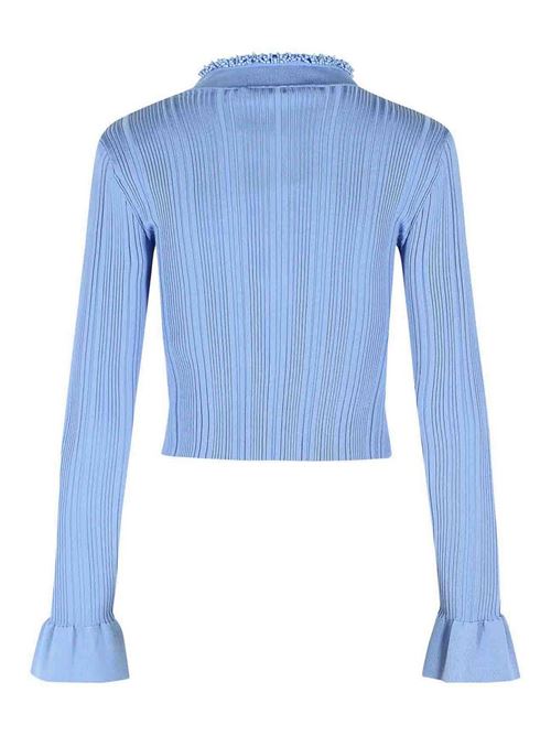 Cardigan with pearl trim SELF PORTRAIT | RS26555CBLUE